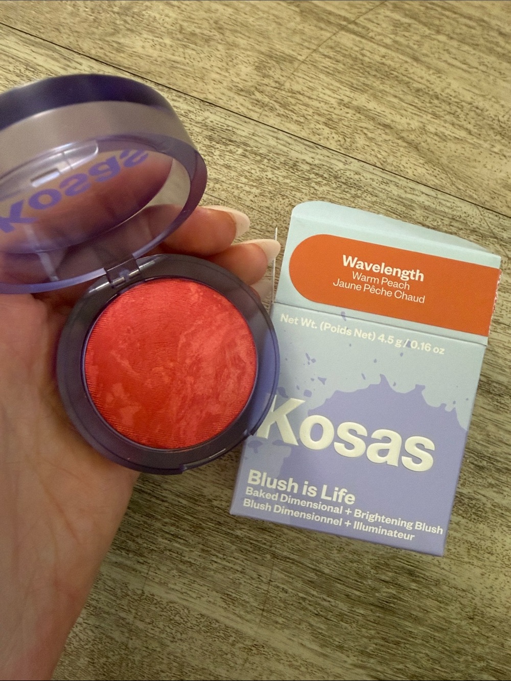 Kosas Blush Is Life Baked Brightening Blush - warm peach